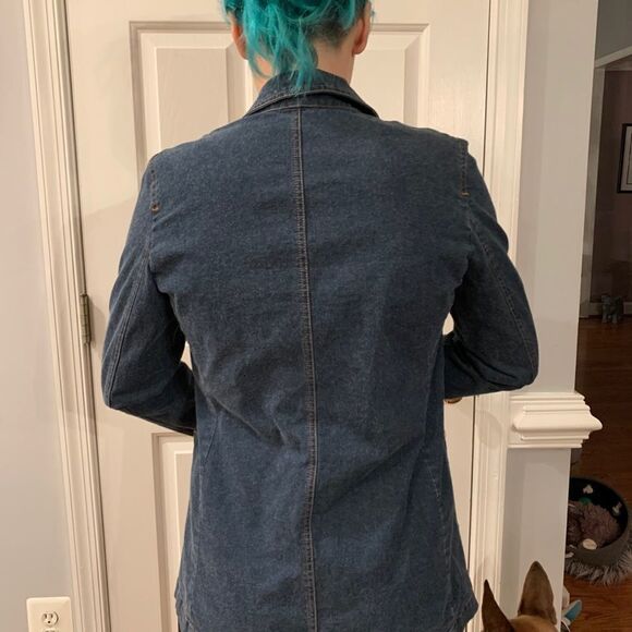 Vintage Villager Denim Blazer Jacket sz S - Picture 3 of 4